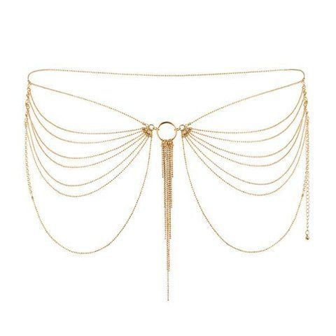 Ланцюжок на трусики або ліф Bijoux Indiscrets MAGNIFIQUE Waist Chain - Gold, прикраса на тіло SO2660 фото