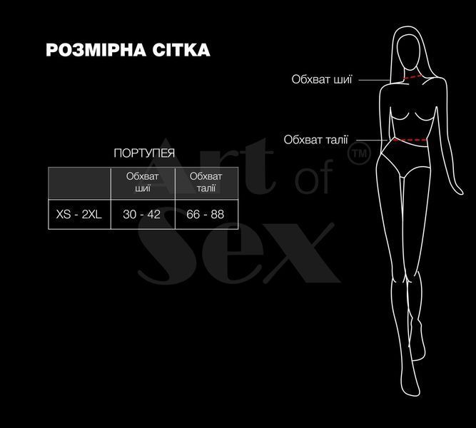 Жіноча портупея Art of Sex - Milana, екошкіра, розмір XS-2XL, колір червоний SX4693 фото