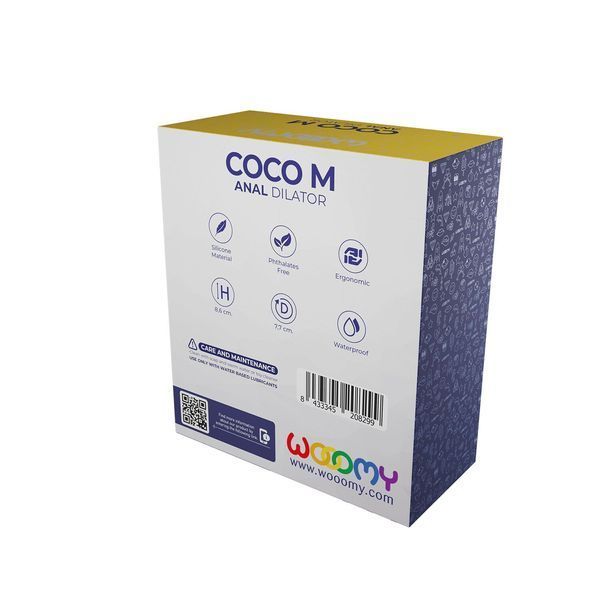 Анальний розширювач Wooomy Coco M, чорний, силіконовий, роздвоєний SX0810 фото