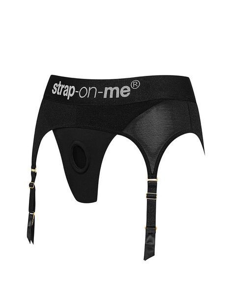 Трусики для страпона з підв&rsquo;язками для панчіх Strap-On-Me REBEL HARNESS - XL SO4509 фото